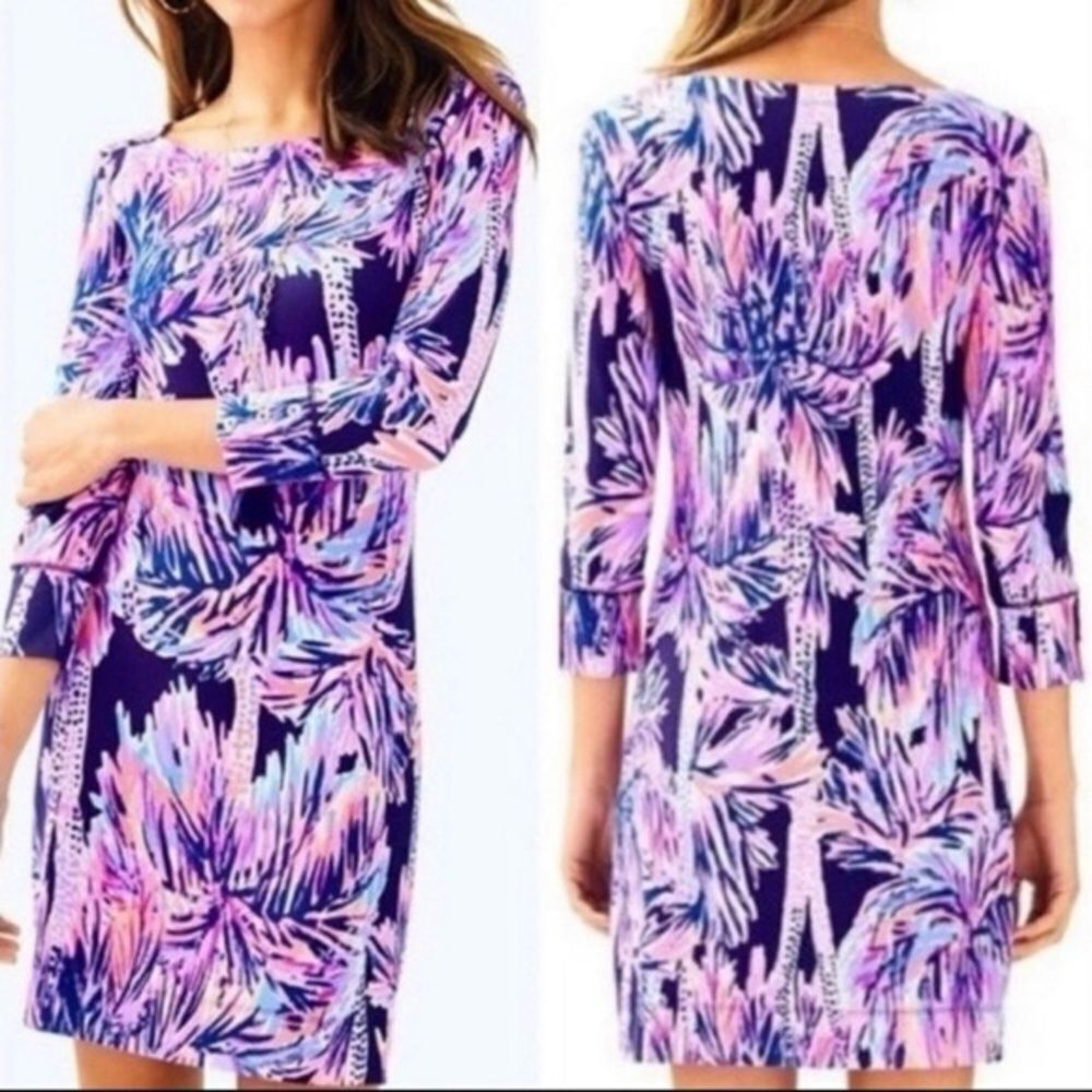 Lilly Pulitzer Sophie Palm Trees Dress Shift Sz M